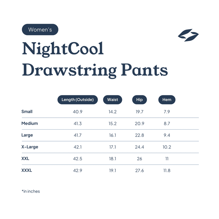 Cool-jams sleepwear size chart: how to measure neck, chest, sleeve, waist, hips and body length, with sizes S to 3X