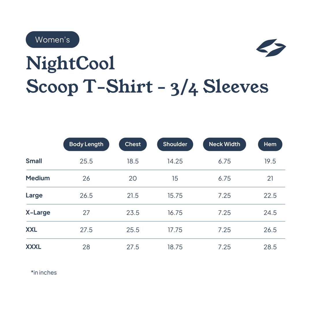 Cool-jams sleepwear size chart: how to measure neck, chest, sleeve, waist, hips and body length, with sizes S to 3X