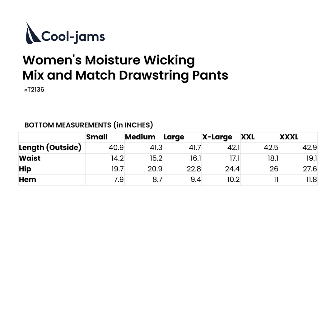 Women's Moisture Wicking Mix and Match Drawstring Pant