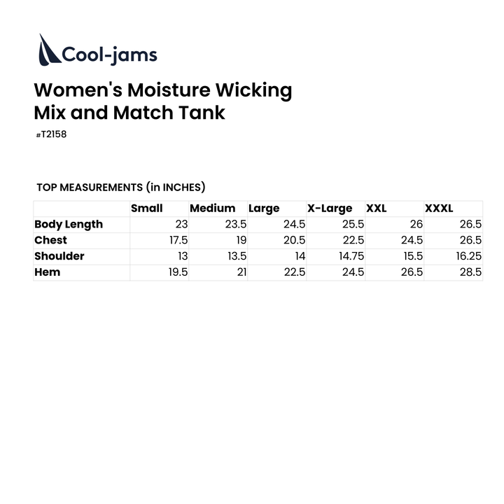 Women's Moisture Wicking Mix and Match Tank