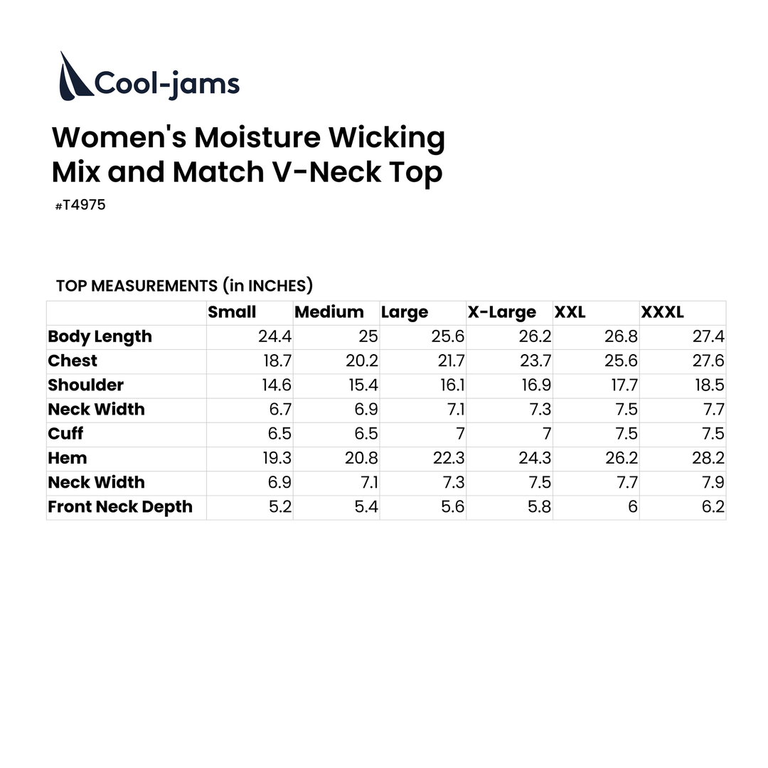 Women's Moisture Wicking Mix and Match V-Neck Top