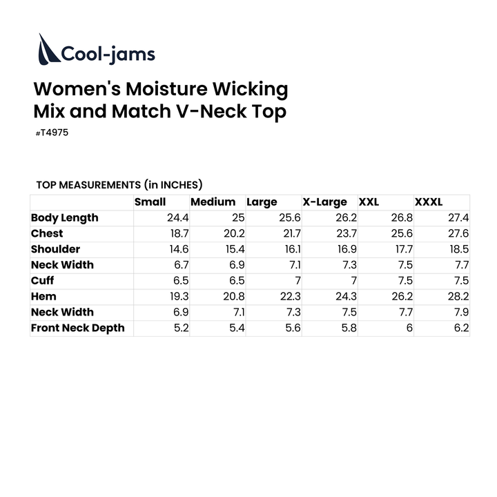 Women's Moisture Wicking Mix and Match V-Neck Top