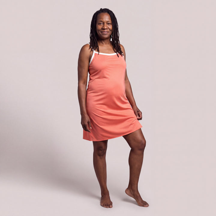 Coral Cool-jams DayBasics Cami Nightgown for women, breathable everyday sleepwear