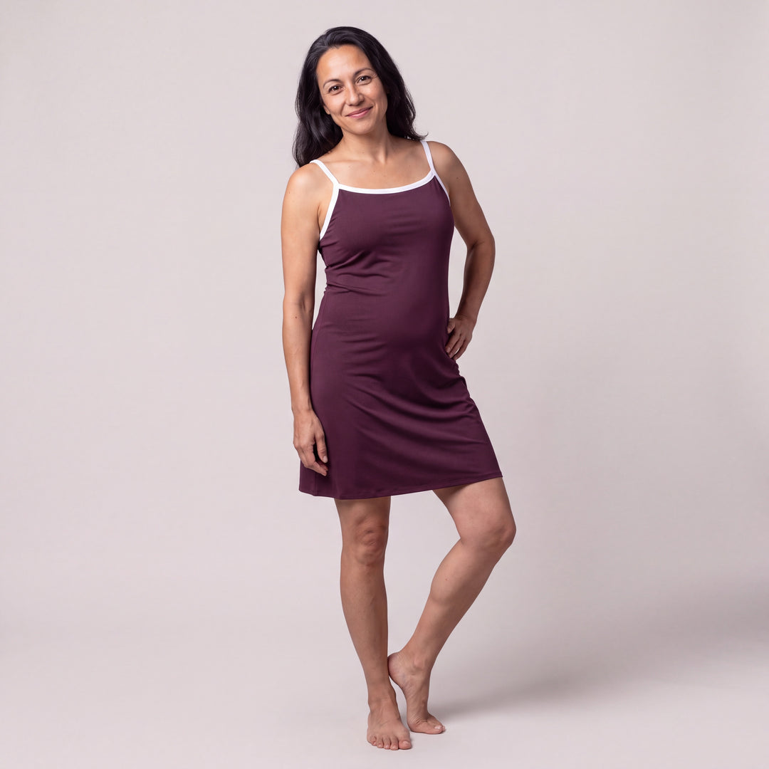 Merlot Cool-jams DayBasics Cami Nightgown for women, breathable everyday sleepwear