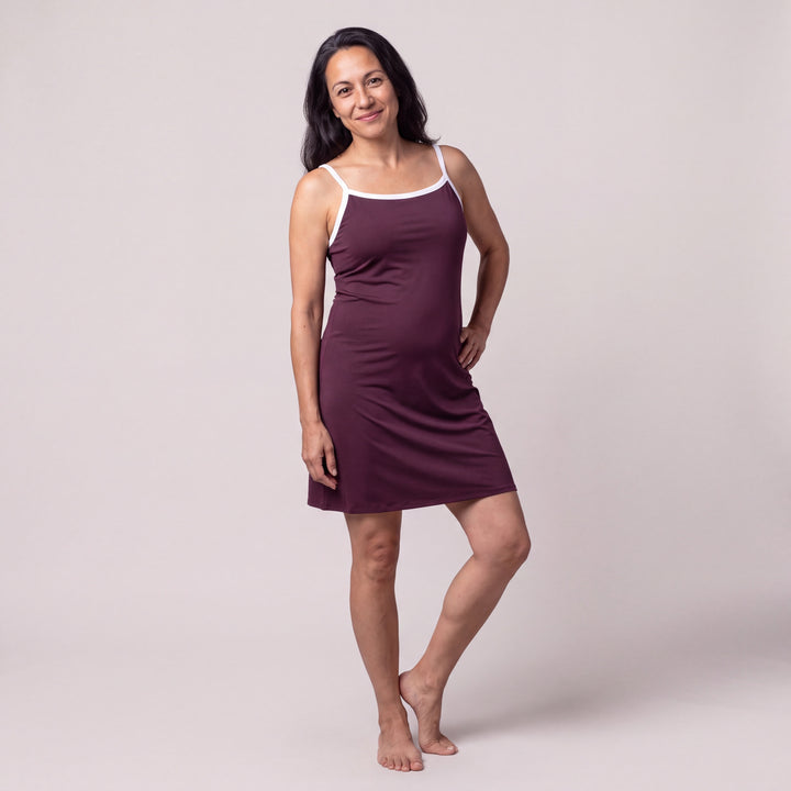 Merlot Cool-jams DayBasics Cami Nightgown for women, breathable everyday sleepwear