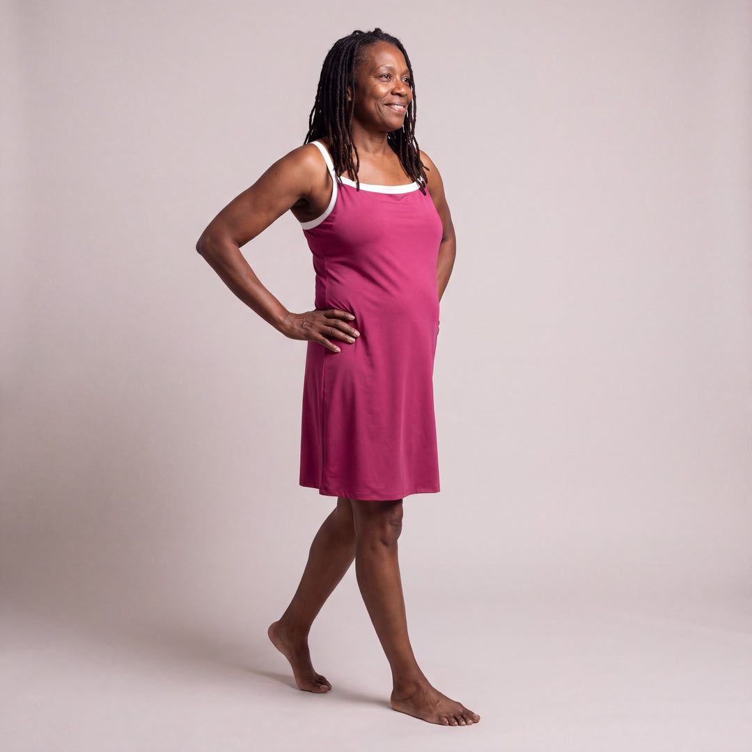 Raspberry Cool-jams DayBasics Cami Nightgown for women, breathable everyday sleepwear