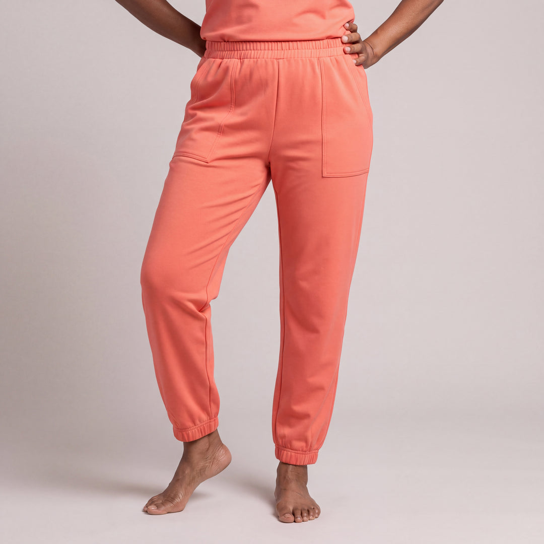 Coral Cool-jams DayBasics Cuff Jogger Pants for women, gentle against the skin