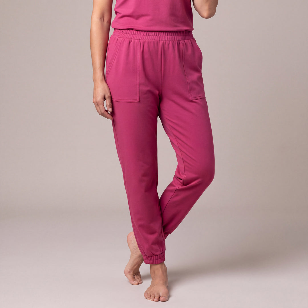 Raspberry Cool-jams DayBasics Cuff Jogger Pants for women, soft, breathable sleepwear for women