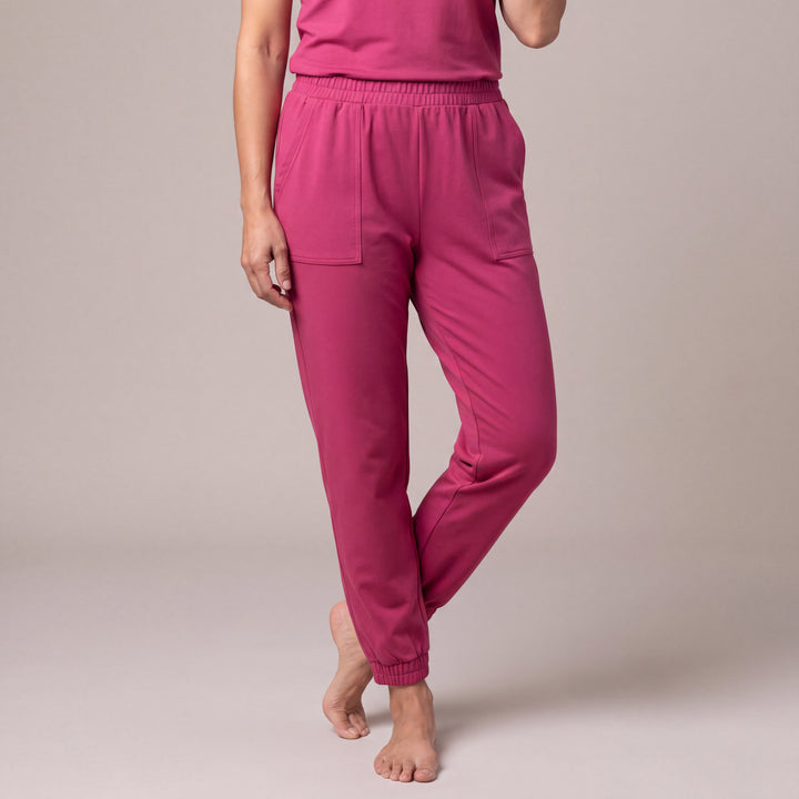 Raspberry Cool-jams DayBasics Cuff Jogger Pants for women, soft, breathable sleepwear for women