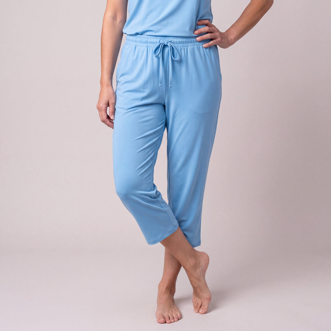 Island Cool-jams DayBasics Drawstring Capri Pants for women, soft everyday sleepwear