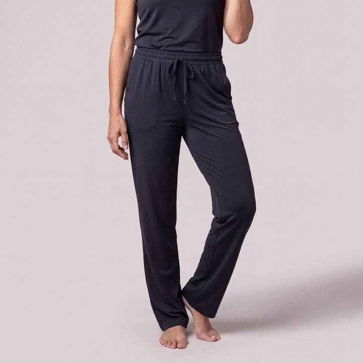Black Cool-jams DayBasics Drawstring Pants for women, soft and lightweight