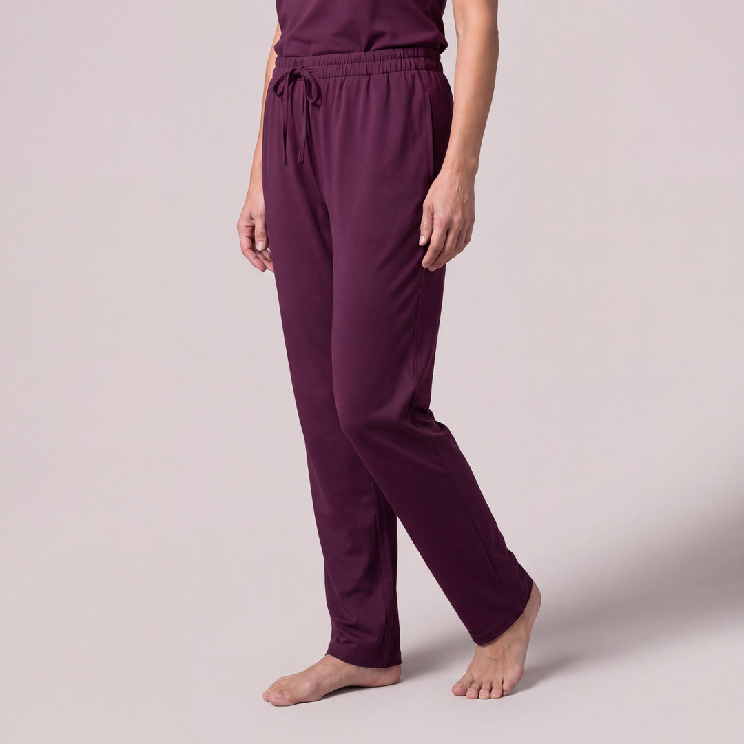 Merlot Cool-jams DayBasics Drawstring Pants for women, soft everyday comfort