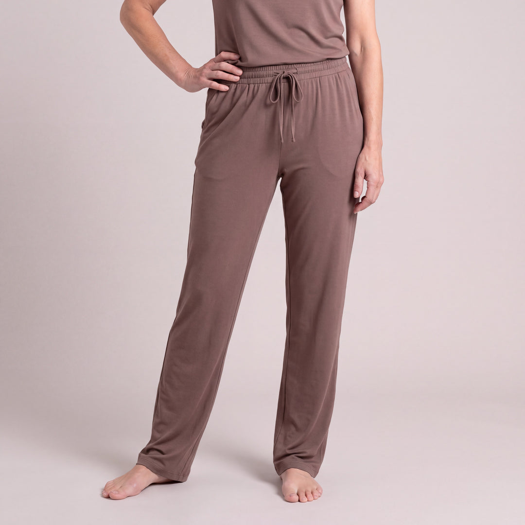 Mocha Cool-jams DayBasics Drawstring Pants for women, soft and lightweight