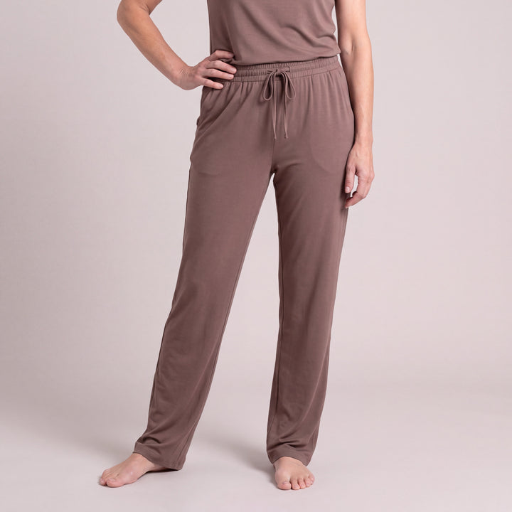 Mocha Cool-jams DayBasics Drawstring Pants for women, soft and lightweight