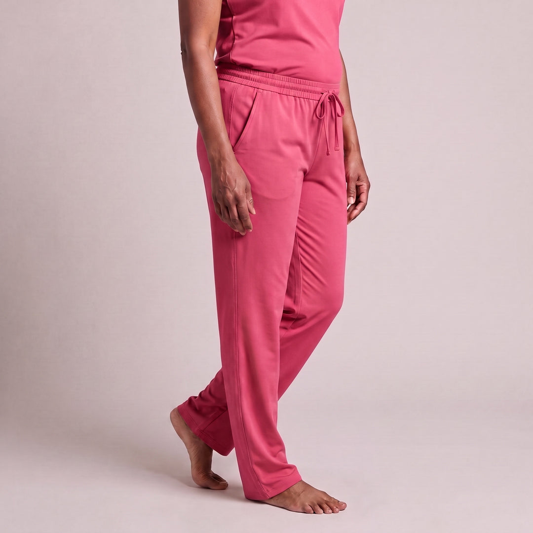 Raspberry Cool-jams DayBasics Drawstring Pants for women, breathable everyday fabric
