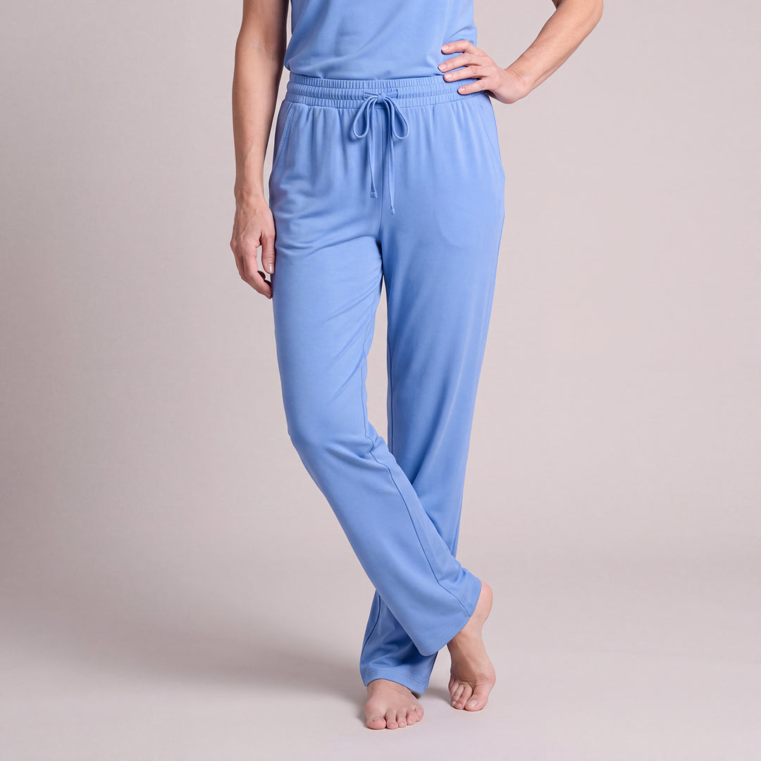 Sky Blue Cool-jams DayBasics Drawstring Pants for women, easy everyday sleepwear