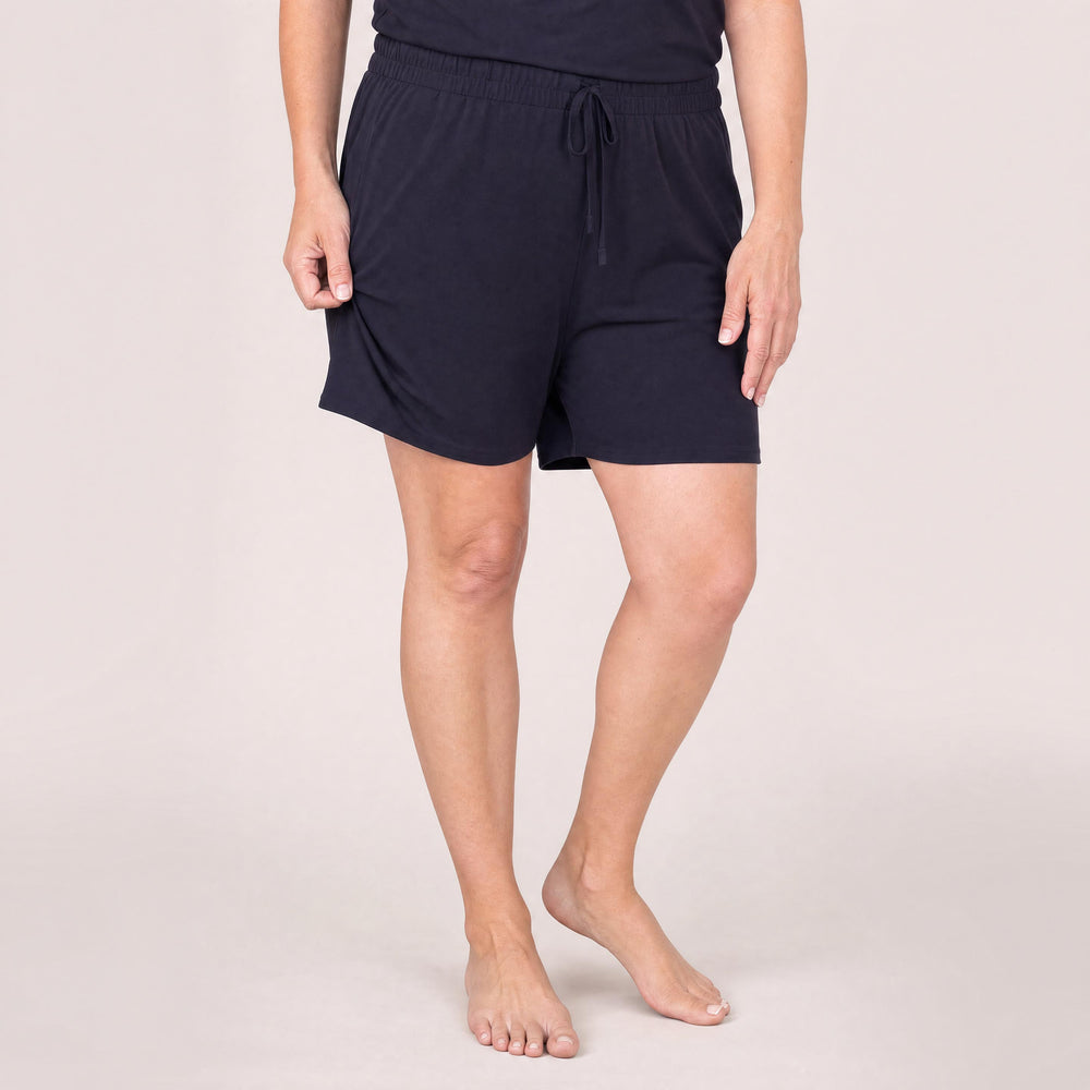 Navy Cool-jams DayBasics Drawstring Shorts for women, versatile lounge and sleepwear