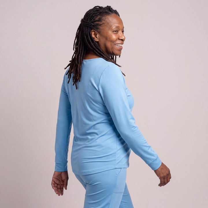 Island Cool-jams DayBasics Long Sleeve Cuff Top for women, soft everyday comfort