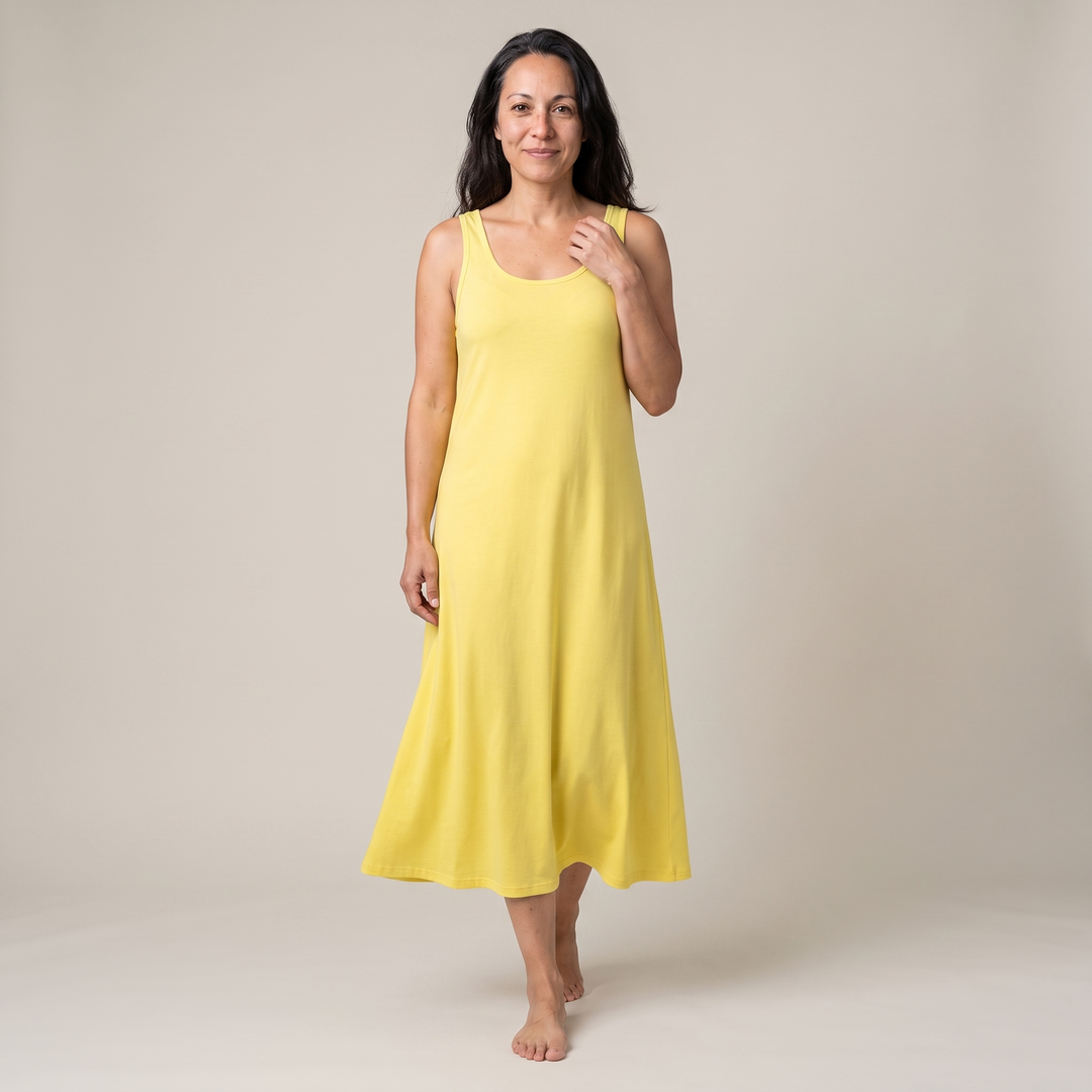 Lemon Cool-jams DayBasics Long Tank Gown for women, easy everyday sleepwear