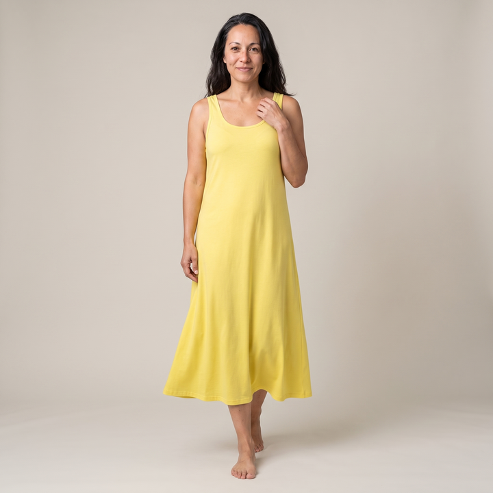 Lemon Cool-jams DayBasics Long Tank Gown for women, easy everyday sleepwear