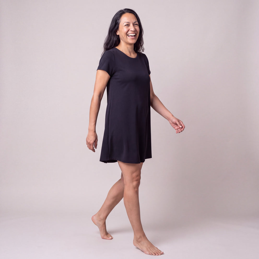 Women's DayBasics Scoop Neck Nightshirt/Cover-up in Black