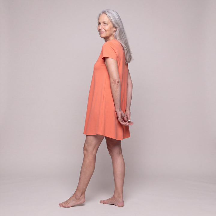 Coral Cool-jams DayBasics Scoop Neck Nightshirt/Cover-up for women, soft, breathable sleepwear for women