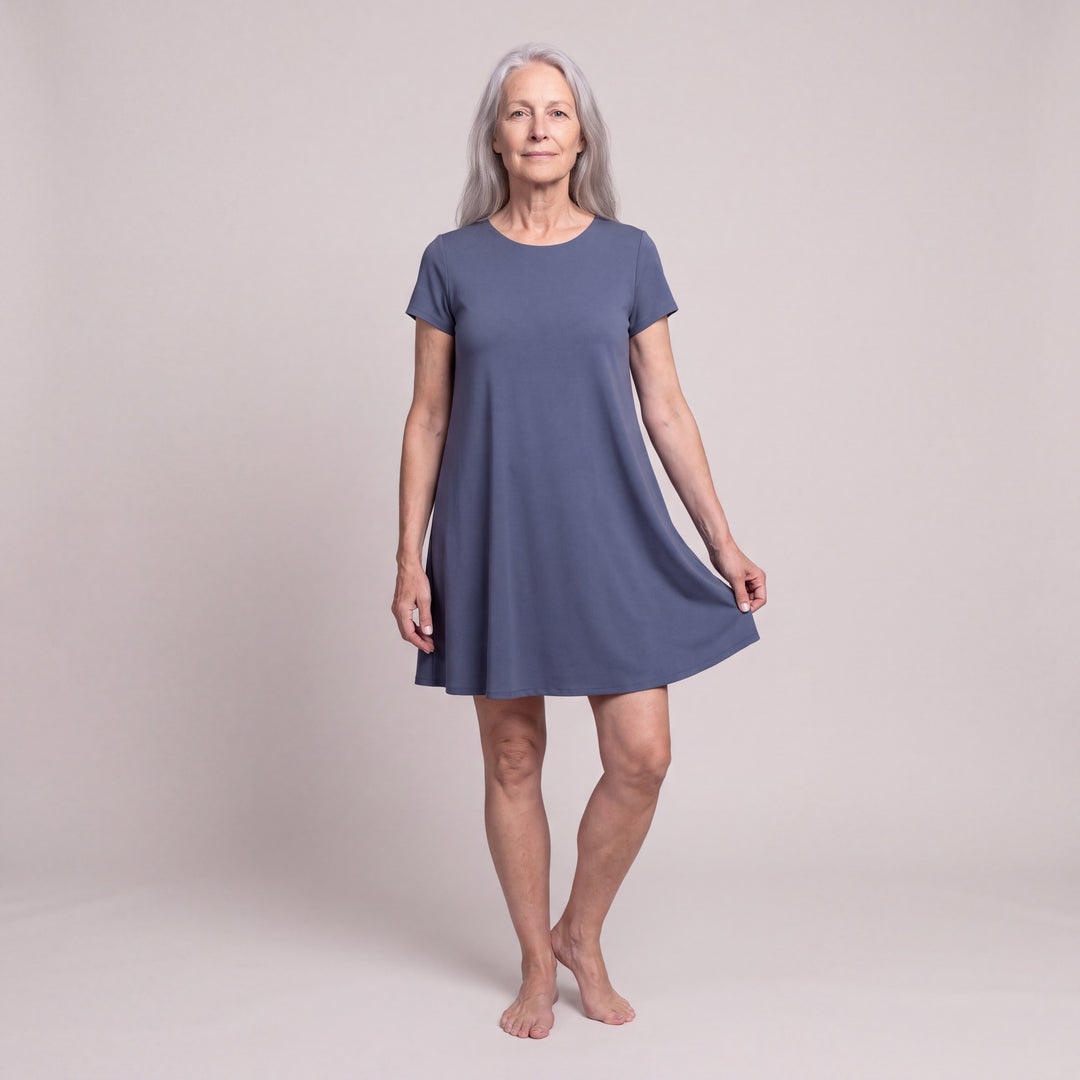 Women's DayBasics Scoop Neck Nightshirt/Cover-up in Dusk Blue