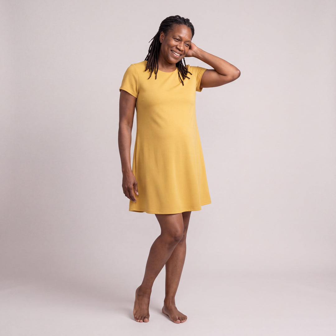 Women's DayBasics Scoop Neck Nightshirt/Cover-up in Lemon