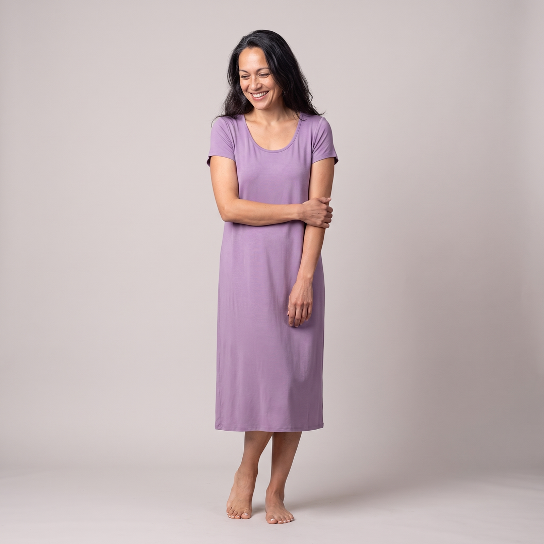 Violet Cool-jams DayBasics Scoop Neck Nightshirt for women, soft and lightweight