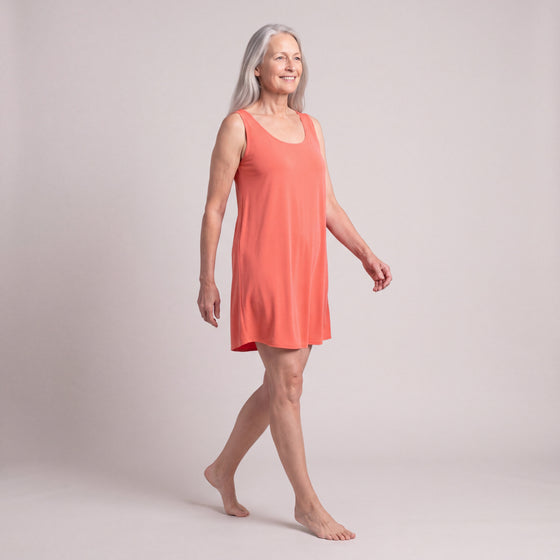 Scoop Neck Short Tank Nightgown, cover-up
