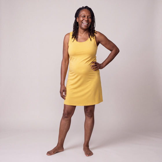 Scoop Neck Short Tank Nightgown, cover-up