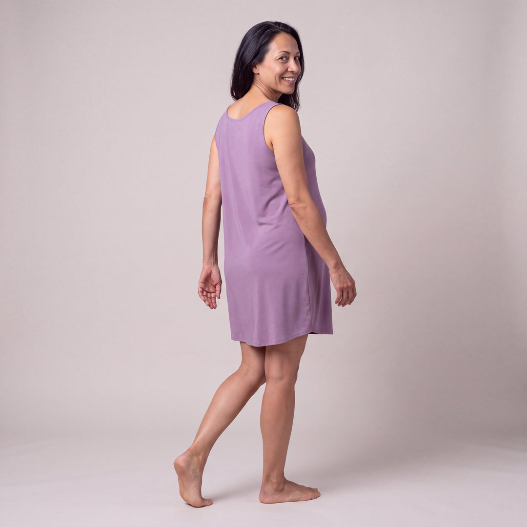 Women's DayBasics Scoop Neck Short Tank Nightgown/Coverup in Violet
