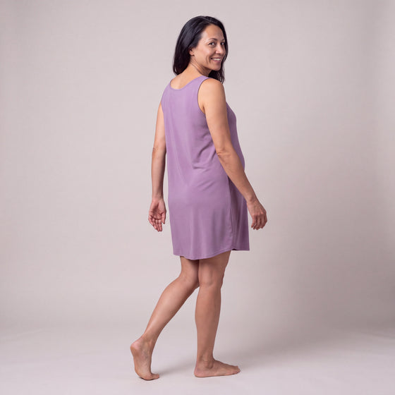 Scoop Neck Short Tank Nightgown, cover-up
