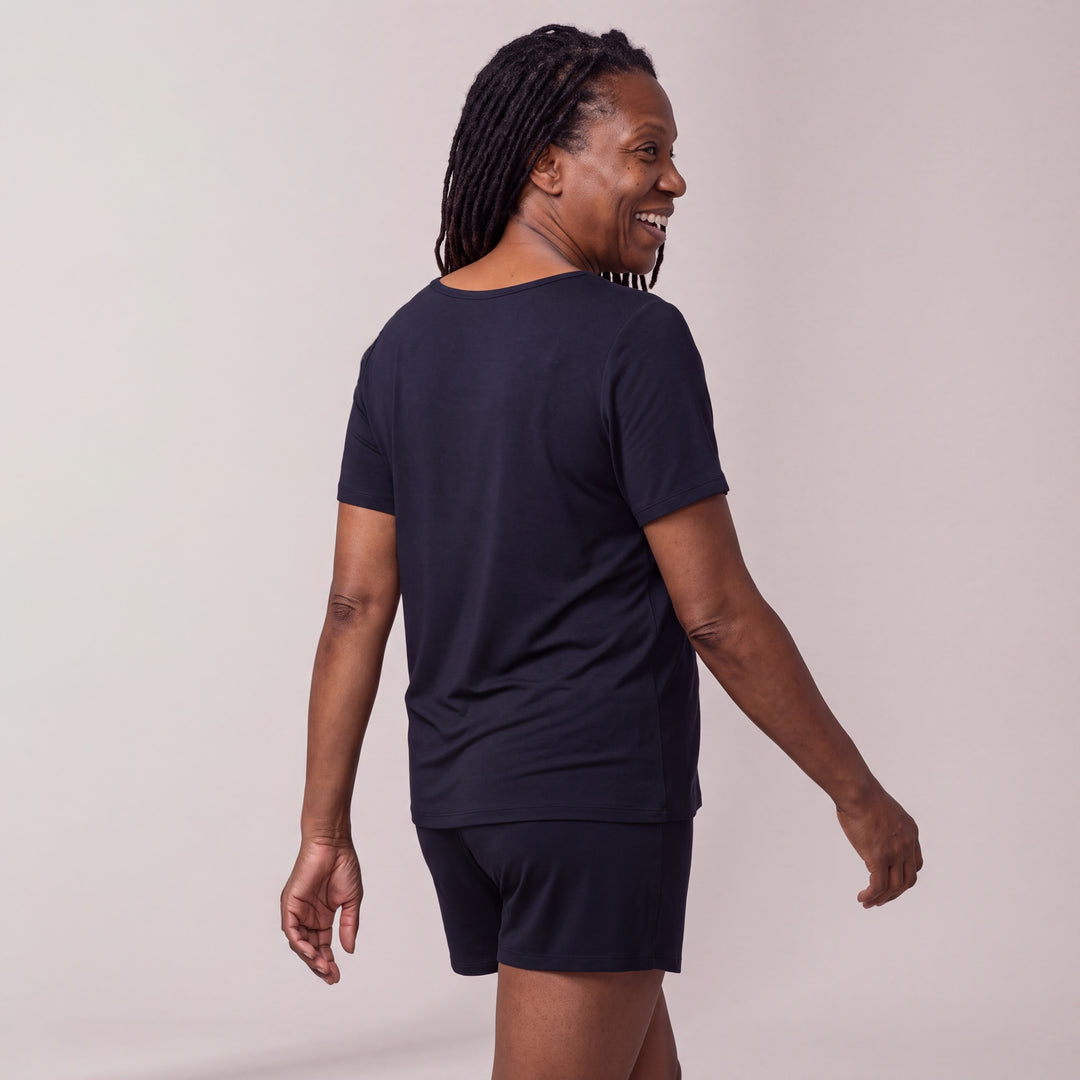 Women's DayBasics Scoop T-Shirt in Black