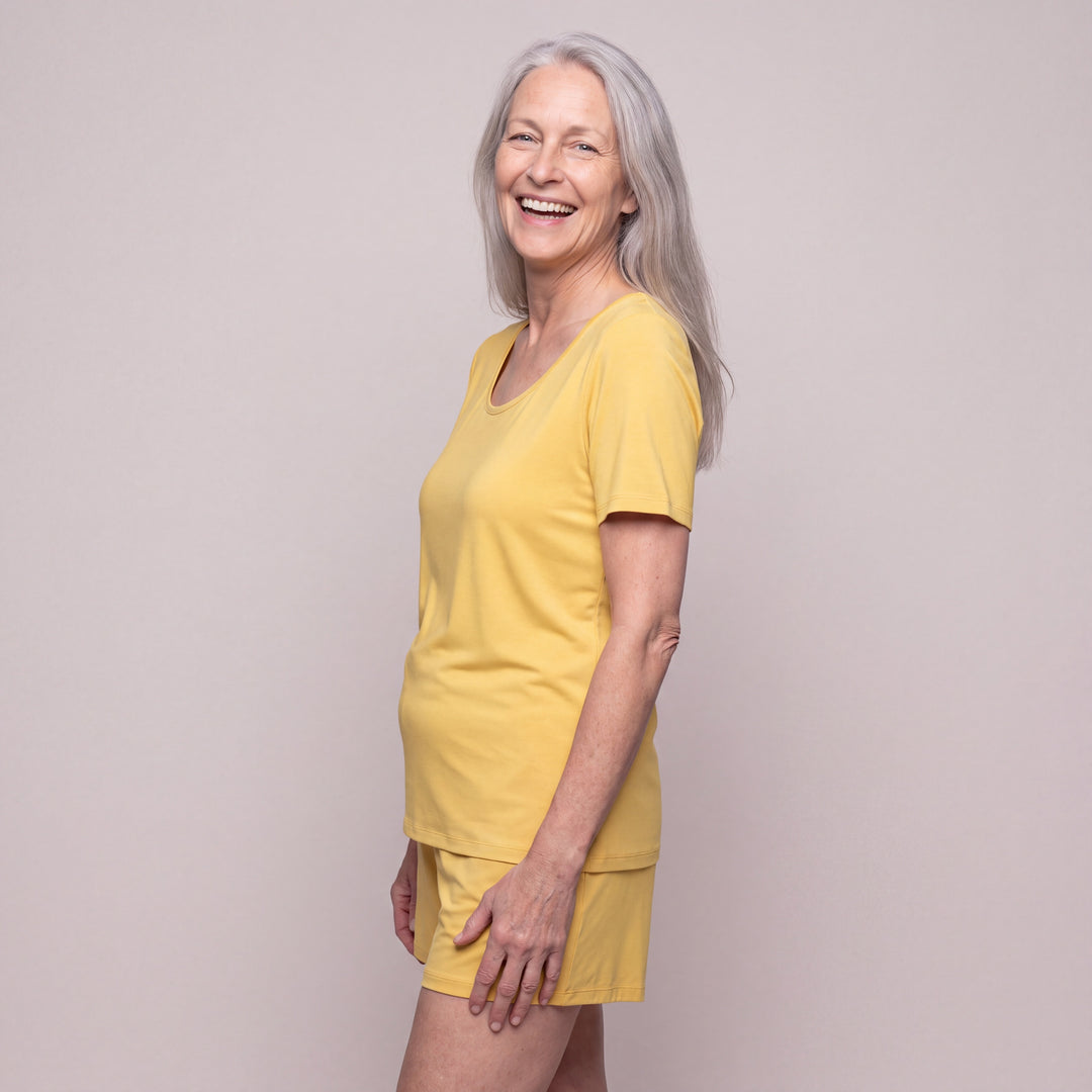 Women's DayBasics Scoop T-Shirt in Lemon