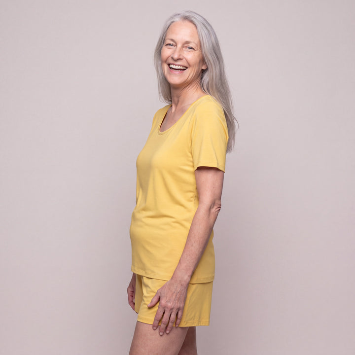 Lemon Cool-jams DayBasics Scoop T-Shirt for women, gentle against the skin