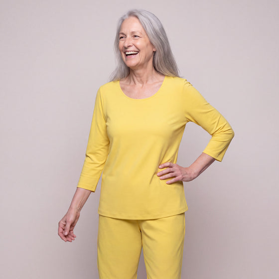 Scoop T-Shirt Top, 3/4 sleeves