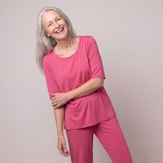 Scoop T-Shirt Top, 3/4 sleeves