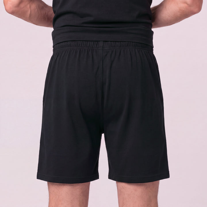 Black Cool-jams NightCool Boxer Shorts for men, back view close-up