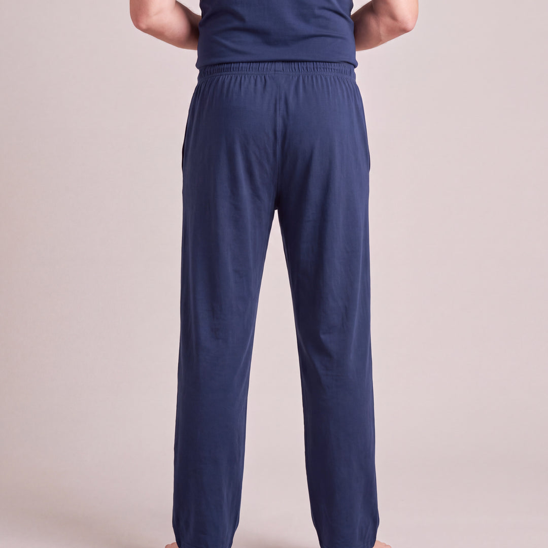 Navy Cool-jams NightCool Pajama Pants for men, back view close-up