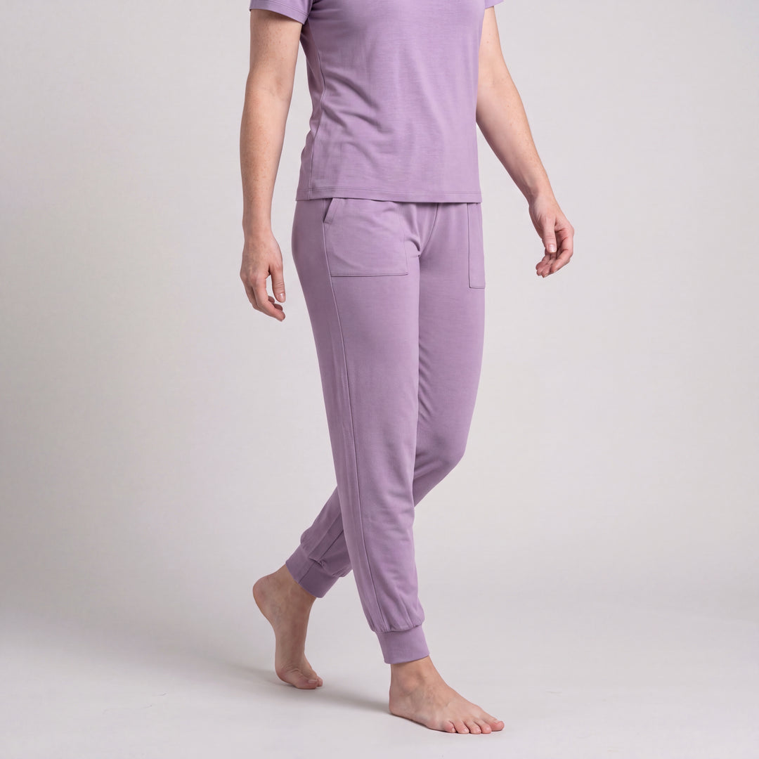 Women's NightCool Elastic Waist Cuff Jogger Pants in Violet