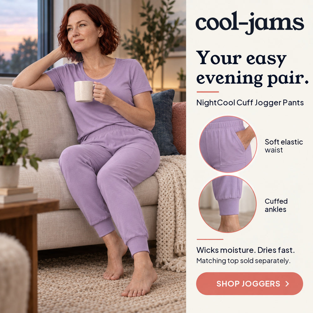Women's NightCool Elastic Waist Cuff Jogger Pants in Violet