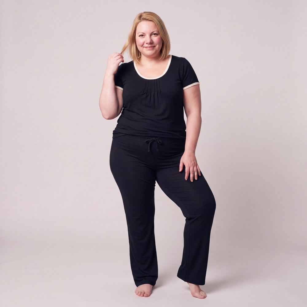 Women's NightCool Pleated T-Shirt in Black