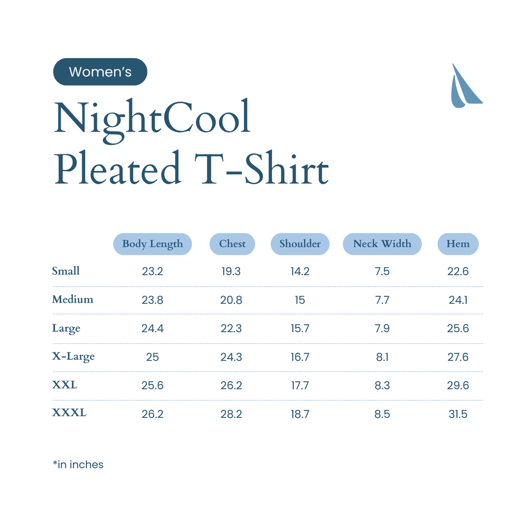 Cool-jams NightCool Pleated T-Shirt Capri Set for women, breathable Kottinu fabric