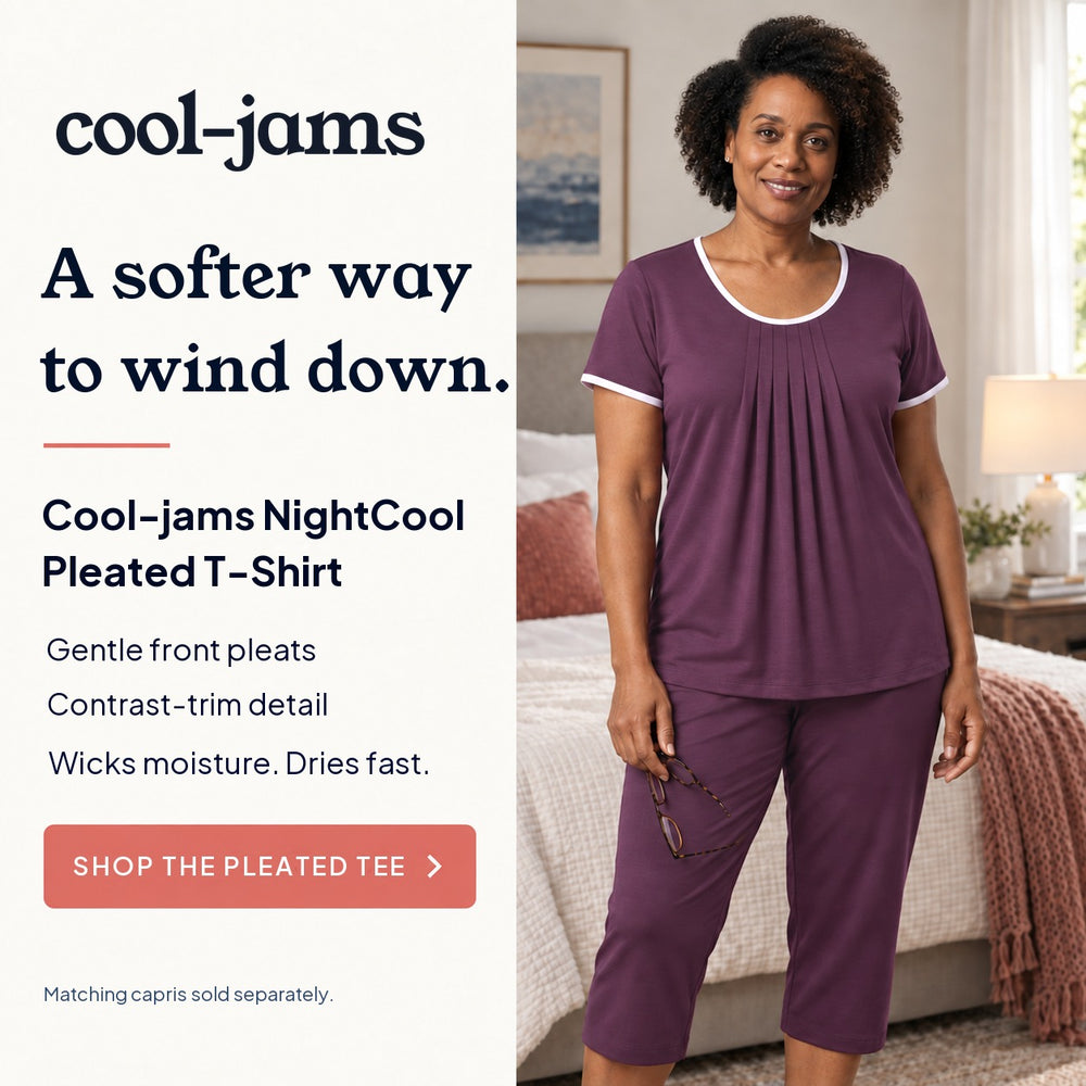 Women's NightCool Pleated T-Shirt in Merlot