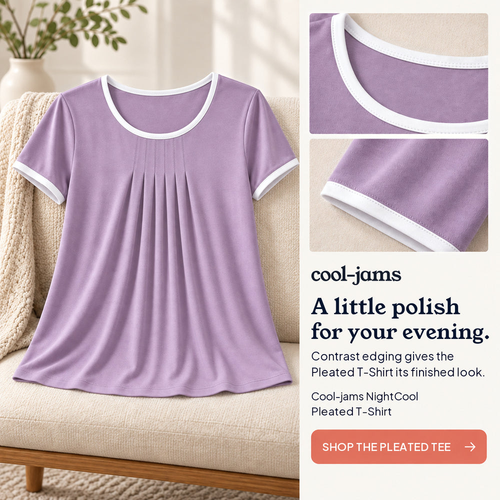 Women's NightCool Pleated T-Shirt in Violet
