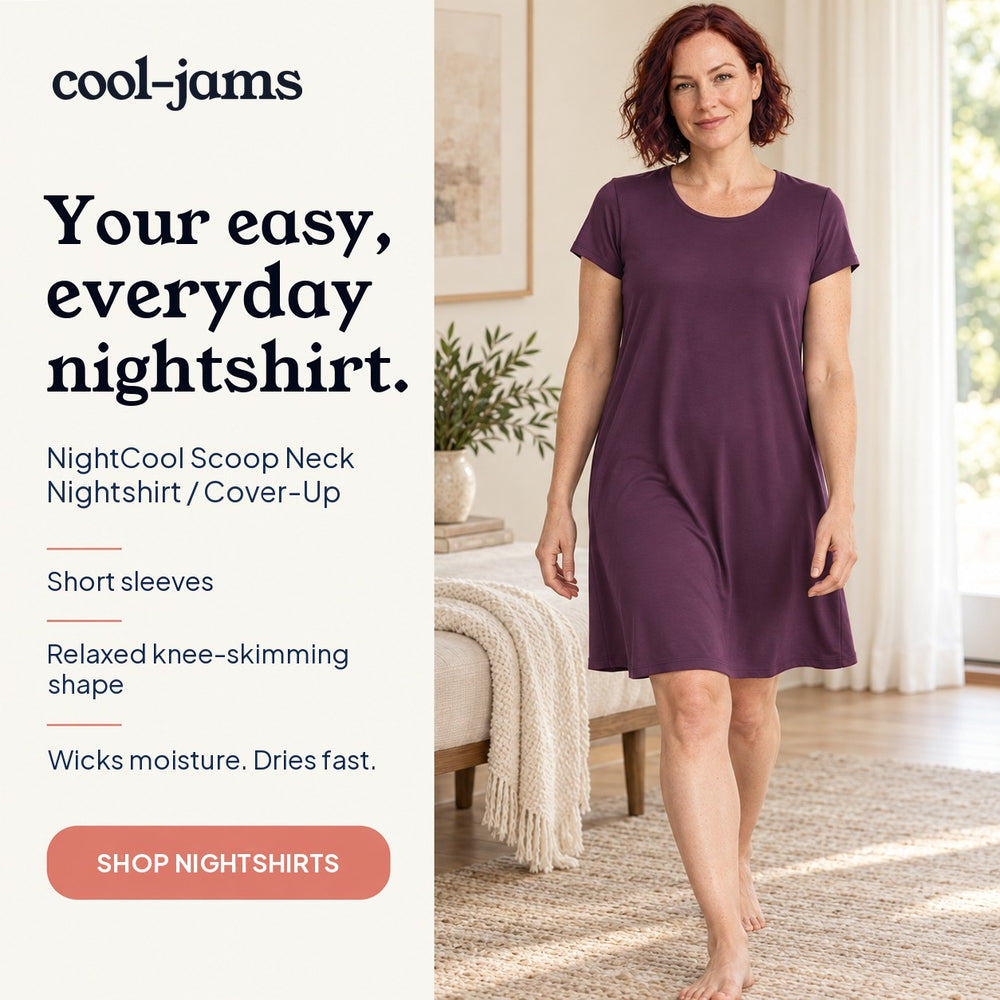 Women's NightCool Scoop Neck Nightshirt/Cover-Up in Merlot