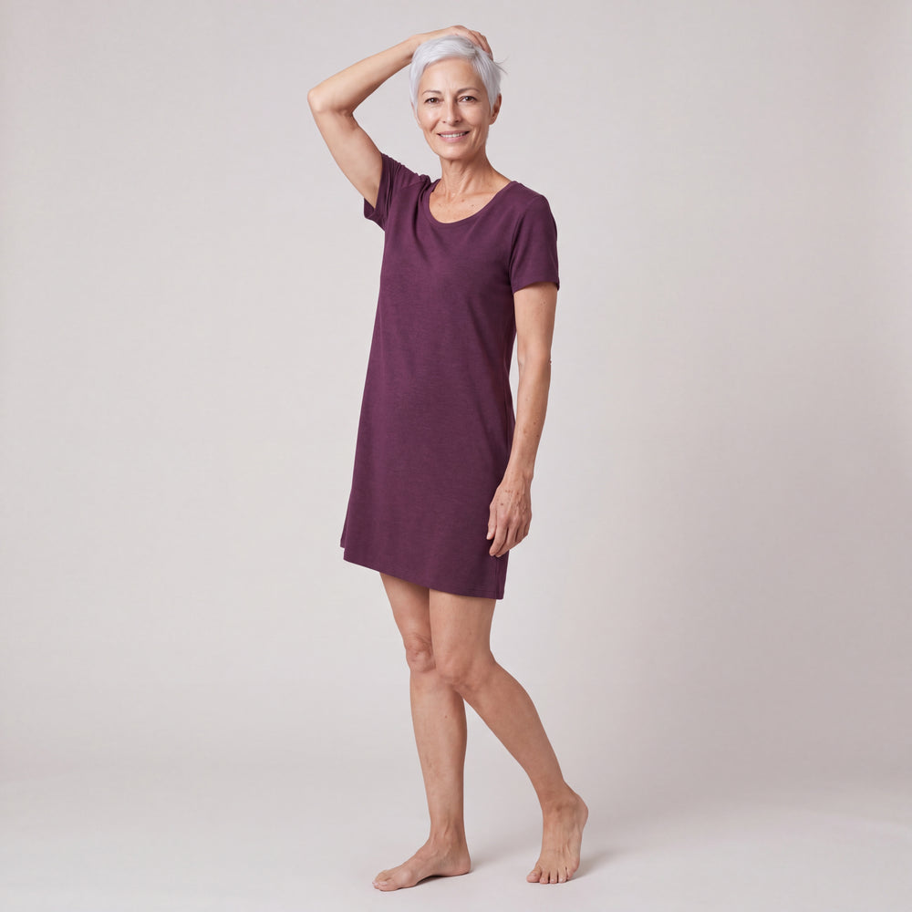 Women's NightCool Scoop Neck Nightshirt/Cover-Up in Merlot