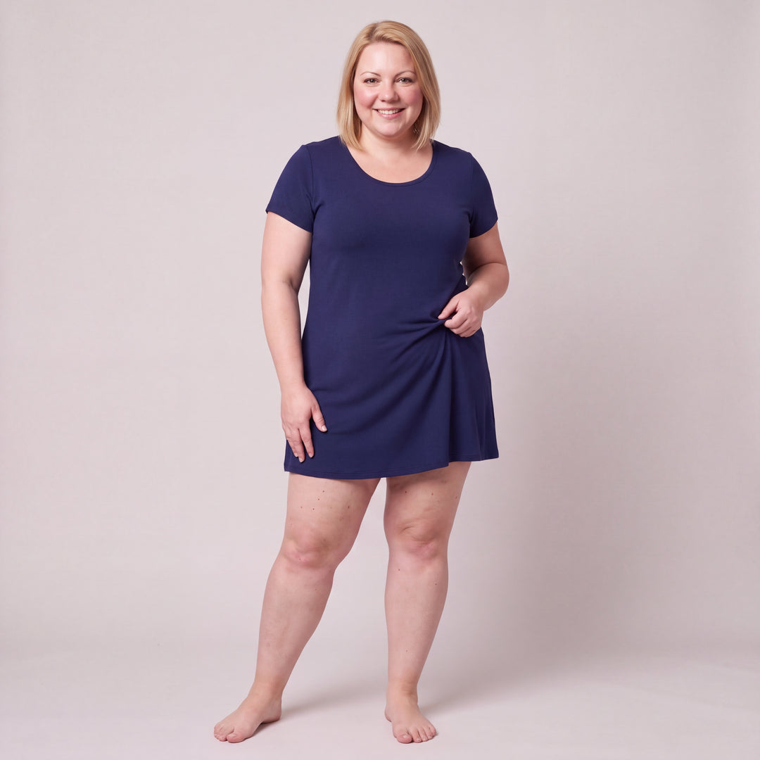 Women's NightCool Scoop Neck Nightshirt/Cover-Up in Navy
