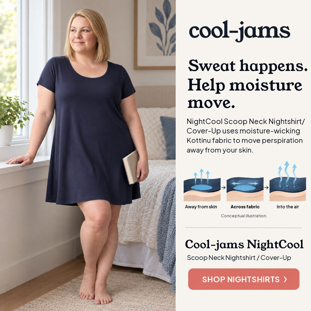 Women's NightCool Scoop Neck Nightshirt/Cover-Up in Navy